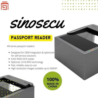 2 secondes Vitesse de numérisation USB 2.0 Interface SINOCECU Kiosque Numérisateur de passeport OCR MRZ Lecteur