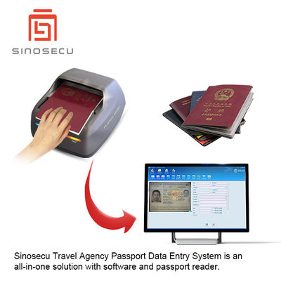 Entrée de données de passeport 400 DPI Résolution optique 24 bits Profondeur de couleur Logiciel et lecteur