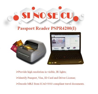Compact 235*250*148mm Scanner de permis de conduire et lecteur de passeport d'hôtel avec SDK