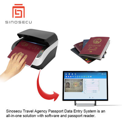 Entrée rapide des données de passeport avec la solution et le lecteur tout-en-un de l'agence de voyages Sinosecu