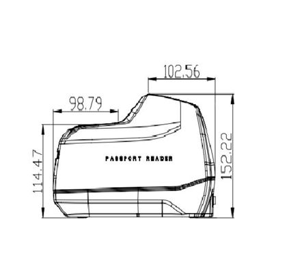 Lecteur de passeport et de carte d'identité USB2.0 Scanner de documents pour location de voiture Interface USB2.0