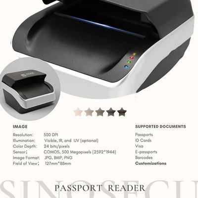 Lecteur d'identité MRZ APR5300 I lecteur de passeport lecteur de visa avec SDK d'intégration de système gratuit